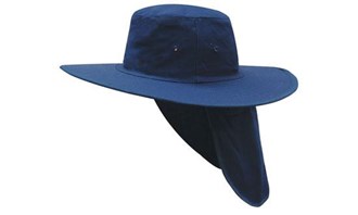 CANVAS WIDE BRIM SUN HAT WITH FLAP